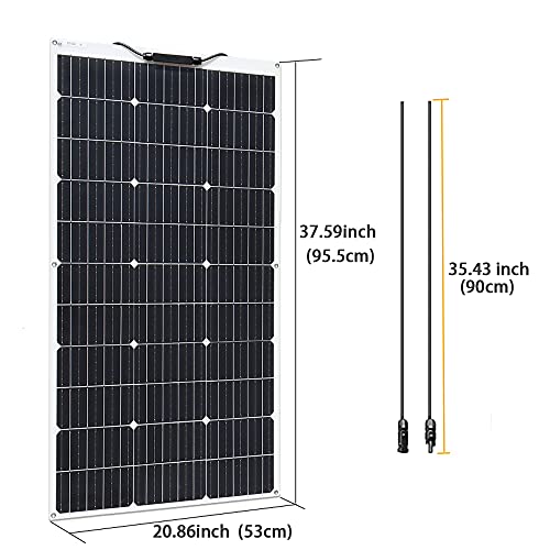 XINPUGUANG Solar Panel 100W 12V Monocrystalline Flexible 200W System Kit Hightweight Solar Battery Charger pv Connector for RV Boat Cabin Tent Car - Image 3