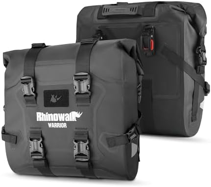 Rhinowalk Bolsa para portaequipajes de moto, 24 – 42 L, resistent...