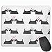 Produktbild Niedliches Gaming-Mauspad, Schreibtisch-Mauspad, kleines Mauspad für Laptop-Computer, Mausmatten-Cartoon-Hunde-Silhouetten auf weißen niedlichen und reizenden Scottish Terrier-Paaren