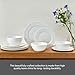 Mikasa Levi Bone China Lightweight Chip Resistant 12 Piece Dinnerware Set, Service for 4