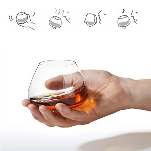 Spinning Whiskey Glasses Set of 2, Unique Rotatable Crystal Rock Whiskey Tasting Glass, Cool Whiskey Tumbler by RILOST - Image 7