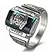 Produktbild SHQYQY 1973 Tigerkopf Zirkon Ring,Tier Tiger Ring,Navy Edelstahl Schmuck Für Männer1,Silver b,7