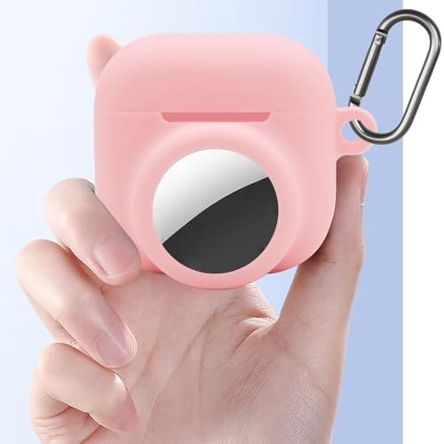 for Airpods 4th Generation Carrying Case with airtag Holder Cover,Silicone GPS Tracker Cover Holder for airtag,Soft Shock-Proof Anti-Scratch Anti-Lost,Navy Blue by OEKSCENJ - Used condition - Image 6