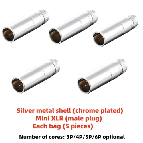 Mini conector de audio de 6 pines macho gris para sustitución en auriculares 2