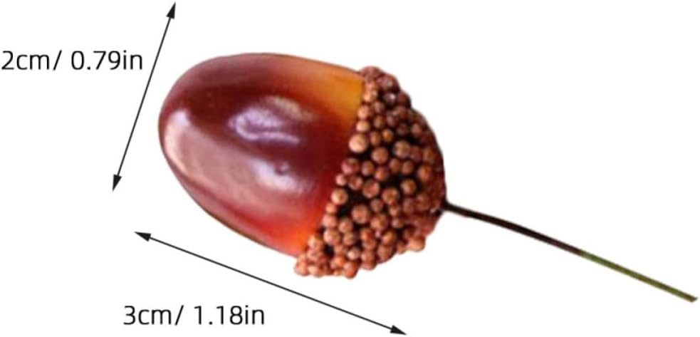 PRETYZOOM 50pcs Artificial Acorn Ornament Foam Faux Fruit Decor for Holiday image 2