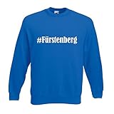 Reifen-Markt Sweatshirt Damen #Fürstenberg Größe M Farbe Blau Druck Weiss