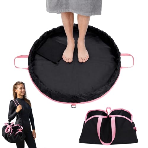 Compact changing mat with dry bag storage