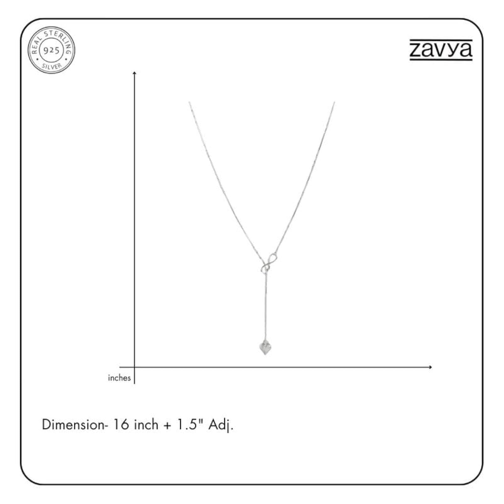 Women's 925 Sterling Silver Infinity Pendant Necklace