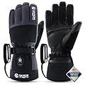 SAVIOR HEAT 3.0 Heated Ski Gloves for Men&Women,7.4V 3000mAh Anti-Freeze Battery, PD Fast Charging&Bluetooth APP Control,Waterproof Goat Leather,3M Thinsulate for Skiing Motorcycle
