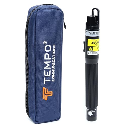 TEMPO Communications 180XL Visual Fault Locator Fiber Optic | Industrial Grade 1 mW Class 2 Certification VFL | Professional Fiber Light Meter