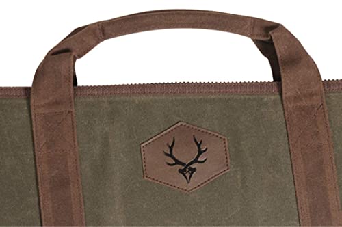 Evolution Outdoor 44348 Rawhide Shotgun Case – 52 In., Waxed Canvas, Tall Profile Firearm Bag W/Plaid Flannel Lining, Zippered Pockets, Webbing Straps #TOP4