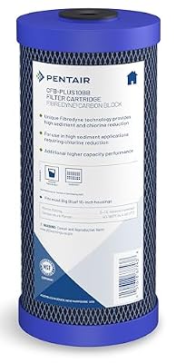 Pentair Pentek CFB-Plus10BB Big Blue Carbon Water Filter, 10-Inch, Whole House Fibredyne Modified Molded Carbon Block Replacement Cartridge, 10" x 4.5", 5-10 Micron