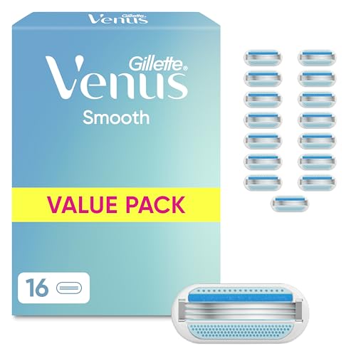 Gillette Venus Smooth Rasierklingen, 16 Original Ersatzklingen, Blau – Ansicht 1