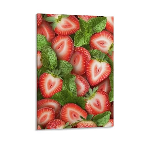 Impression sur toile Fraise Murale décoration de maison VSFCRQRQ tableau 30x45cm