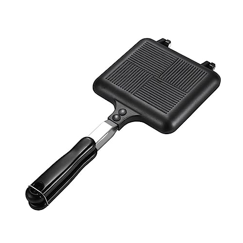 Ciieeo Poêle à Sandwich Antiadhésive Pour Et Snacks Fabriquée Système De Pression Facile à Nettoyer Noir