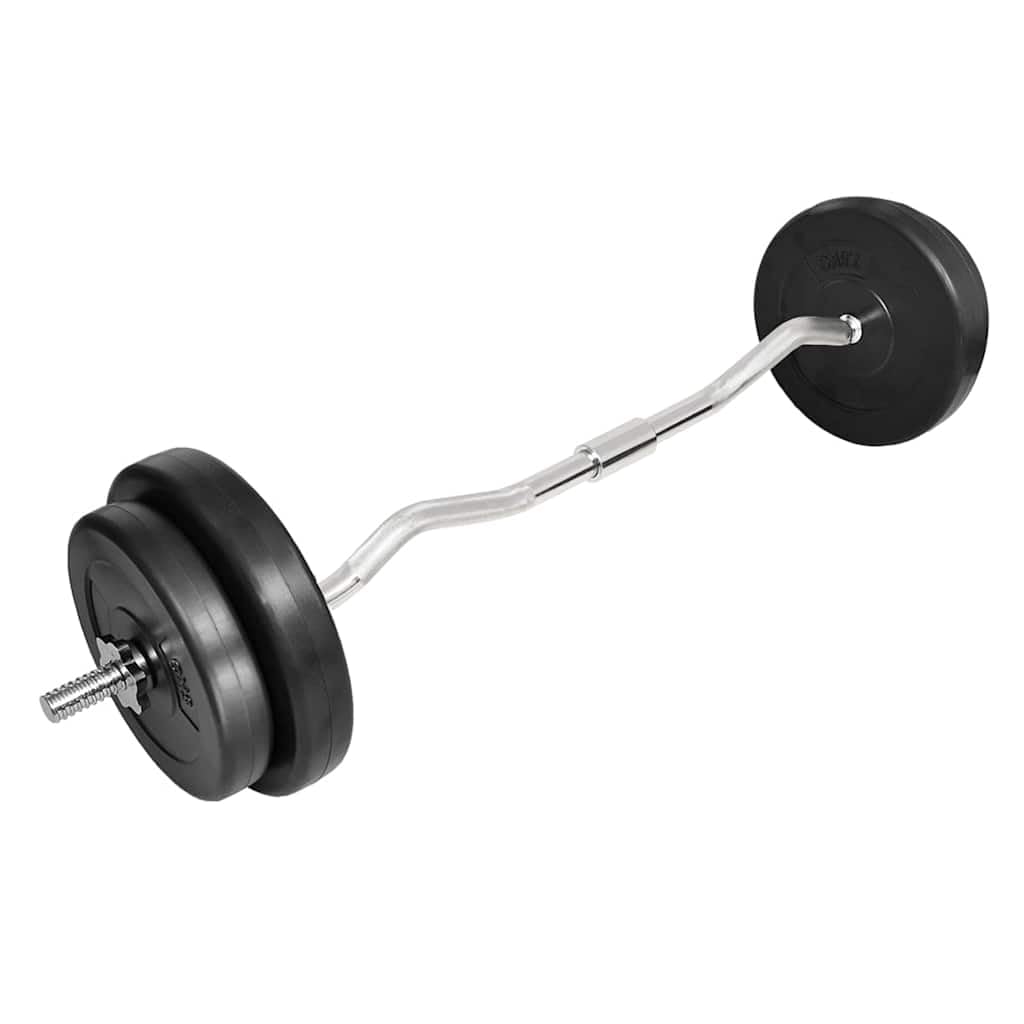 Hantelset mit 120 cm langhantel, verstellbaren Hantelscheiben, rutschfesten Griffen, 30 kg Gewicht, ideal für Krafttraining, Muskelaufbau, Homegym, Fitnessstudio, Reha und Workout
