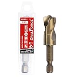 VALYRIANTOOL 1/2' M35 Cobalt Stubby Drill Bit for Stainless Steel, Hard Metals & Cast Iron, with 1/4' Hex Shank for Quick Chucks & Impact Drivers