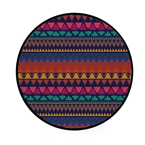 Vantaso 5Ft Area Rugs Ethnic Linear Tribal Art Floor Mat For Kids Boys,Large Round Foam Rug For Living Room Playroom Comfort Play Yoga Mat For Nursery Classroom #TOP7
