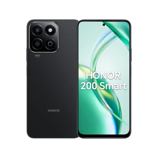 HONOR 200 Smart 5G Smartphone 4Go 256Go, 5200mAh Battery, 50MP AI Carmera, 300% High-Volume Mode, Snapdragon 4 Gen 2, Android 14, Dual SIM, Nior