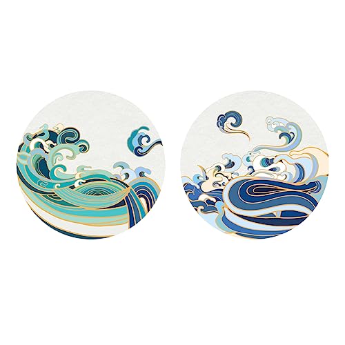 SUPERDANT Vinilos Decorativos Ola Marina 2 Piezas