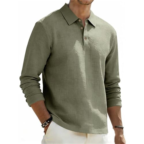 Polo manches longues homme coupe classique le haut basique infroissable