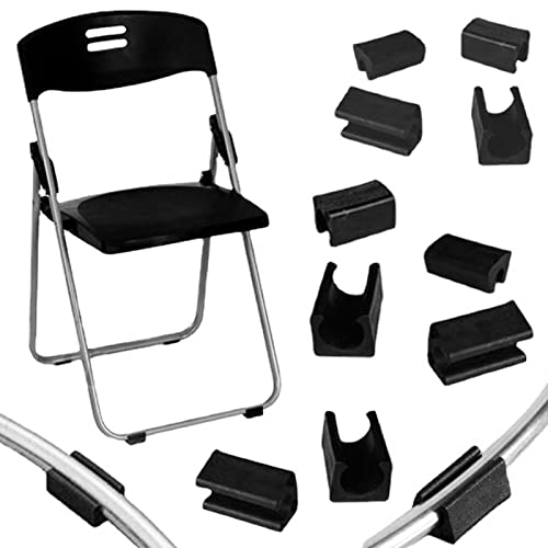 Almohadillas rectangulares para pies de muebles, 40Pcs almohadillas antideslizantes para patas de silla, protectores de piso de trineo, fundas antideslizantes sillas para pies en forma de U (negro) Cover