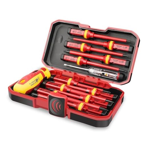 HURRICANE 1000V Insulated Electrician Screwdriver Set, All-in-One Premium Professional 13-Pieces CR-V Magnetic Phillips Slotted Pozidriv Torx Screwdriver