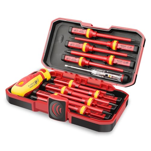 HURRICANE 1000V Insulated Electrician Screwdriver Set, 13 Piece Professional Electrical Screwdriver...