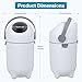 toilmua Odor Control Diaper Pail, 15L Capacity Plastic Airtight Diaper Pail, Hands-Free, Holds up to 16 Newborn Diapers, Refill with Any Bags White