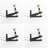 MI&VI Cello Fine Tuners Adjusters - Set of 4 Stainless Steel Adjusters for Cello (Gold/Black - 3/4-4/4 Size)