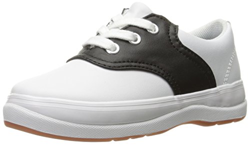 Keds School Days II Uniform Sneaker (Little Kid/Big Kid), White/Black, 4.5 M US Big Kid