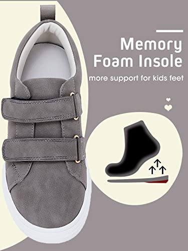 Eileency Boys Girls Adjustable Hook And Loop Straps Sneakers Kids Casual Slip On Shoes #TOP2