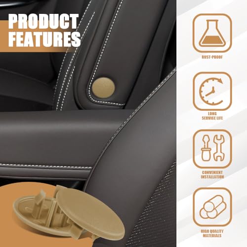 2PCS Armrest Cover Cap, Seat Parts Replacement for 07-19 Chevy Tahoe Black - Picture 17 of 19
