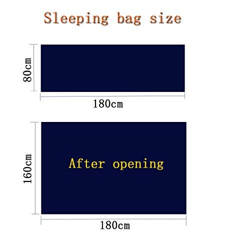 E-Onfoot Warm Cozy Microfiber Fleece Zippered Sleeping Bag Liners (Darkblue.) #TOP1