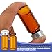 PATIKIL 10ml Sample Vials, 8 Pack Lab Empty Vials with Butyl Rubber Stopper and Crimp Top Caps Borosilicate Glass Vial, Amber