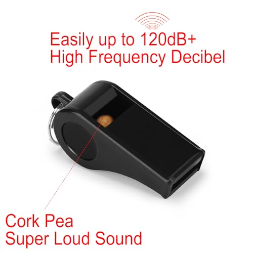 Fya 16 Whistle, Professional Sports Whistle With Lanyard, Loud Clear Black Whistles Great For Coaches, Referees thumb #1