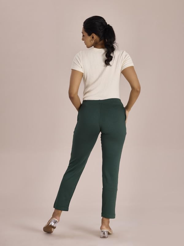 Image of GO COLORS Solid Ultra Warm Kurti Pant for Women | Mid Rise, Warm tech