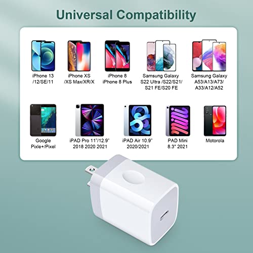 Usb C Fast Charger,20W 2 Pack Pd Charging Block Type C Wall Charger Power Adapter Base Box Compatible Samsung Galaxy A14 5G/A13/A23/S23/S22/S21 Fe/Z Flip 3/S20 Fe,Iphone 14 13 Pro/Se/12,Ipad,Pixel 7 #TOP6
