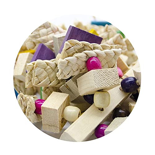 Vogelspeelgoed Grote papegaai speelgoed natuurlijke hout grote vogel kauwen speelgoed voor papegaaien ara's cokato's… - Afbeelding 6