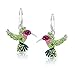 Produktbild Colorful Flying Hummingbird Crystal Earrings Never Rust 925 Sterling Silver with Hypoallergenic Hooks For Women & Girls with Free Breathtaking Gift Box for The Miracle of Living