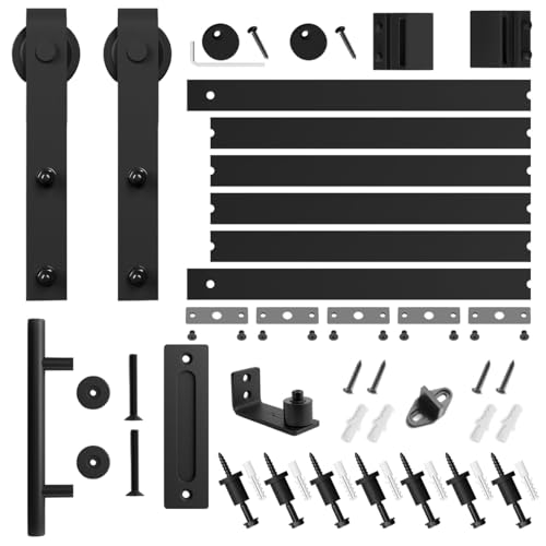 Smartstandard 8.2 Ft Barn Door Hardware Kit -Sliding Barn Door Track thumb #5