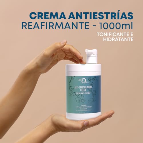 Crema antiestrías reafirmante para eliminar la flacidez corporal y recuperar el tono N&D 1L 2