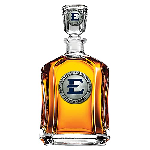 Image of Heritage Pewter Eastern Tennessee State Capitol Decanter | 24 OZ Whiskey Decanter for Liquor with Airtight Stopper | Expertly Crafted Pewter Glass