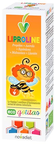 Nova diet - LIPROLINE GOTITAS ECO con Propóleo, Acerola, Equinácea, Malvavisco y Llantén - Para Aliviar Síntomas de Gripe y Resfriados - Ayuda a Calmar la Tos - Envase de 50 ml