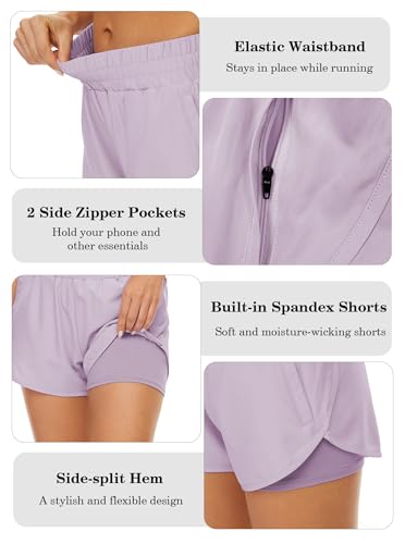 Hkjievshop 2 Pack Athletic Shorts For Women thumb #3