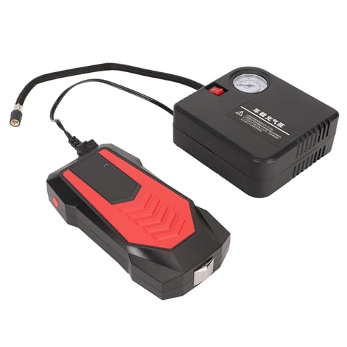 Jectse Démarreur de Saut de Voiture Premium avec Compresseur d'air 1600A 12000mAh Banque électrique pour Les Départs d'urgence et L'inflation des Pneus