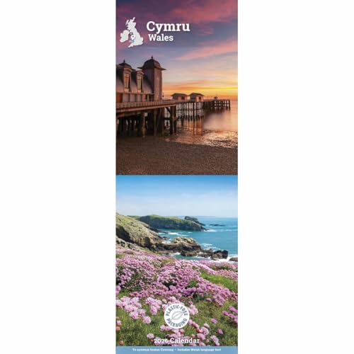 Carousel Worldwide, Wales 2026 Slim Wall Calendar