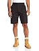 Dickies Occupational Workwear LR303BK 44 Polyester/ Cotton Relaxed Fit Men's Industrial Flat Front Short with Button Closure, 44" Waist Size, 11" Inseam, Black