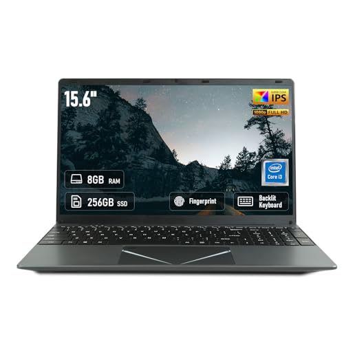 15.6' FHD IPS Laptop Computer - 8GB RAM 256GB SSD, Core...