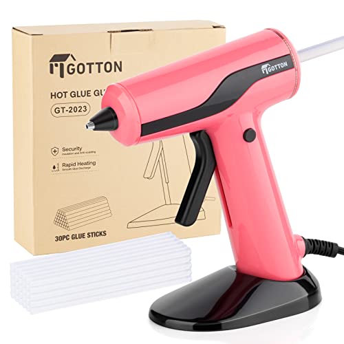 Gotton Mini Hot Glue Gun, Anti-Drip Fast Preheating Hot Melt Glue Gun, Kit With 30 Pcs Premium Glue Sticks For Diy, Home Repairs, And Decorations 50W (Pink) #TOP24